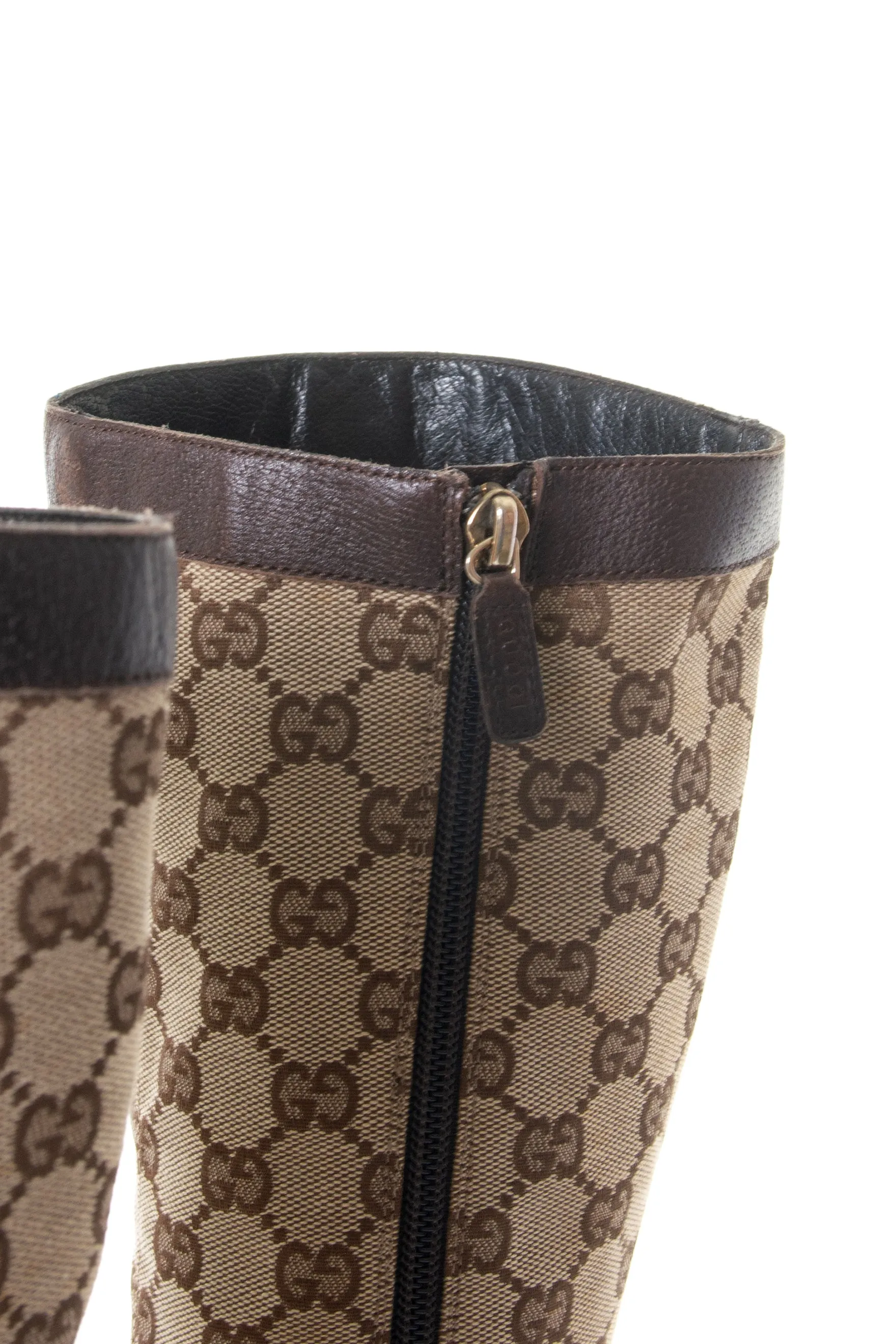 Pointed Toe Monogram Boots