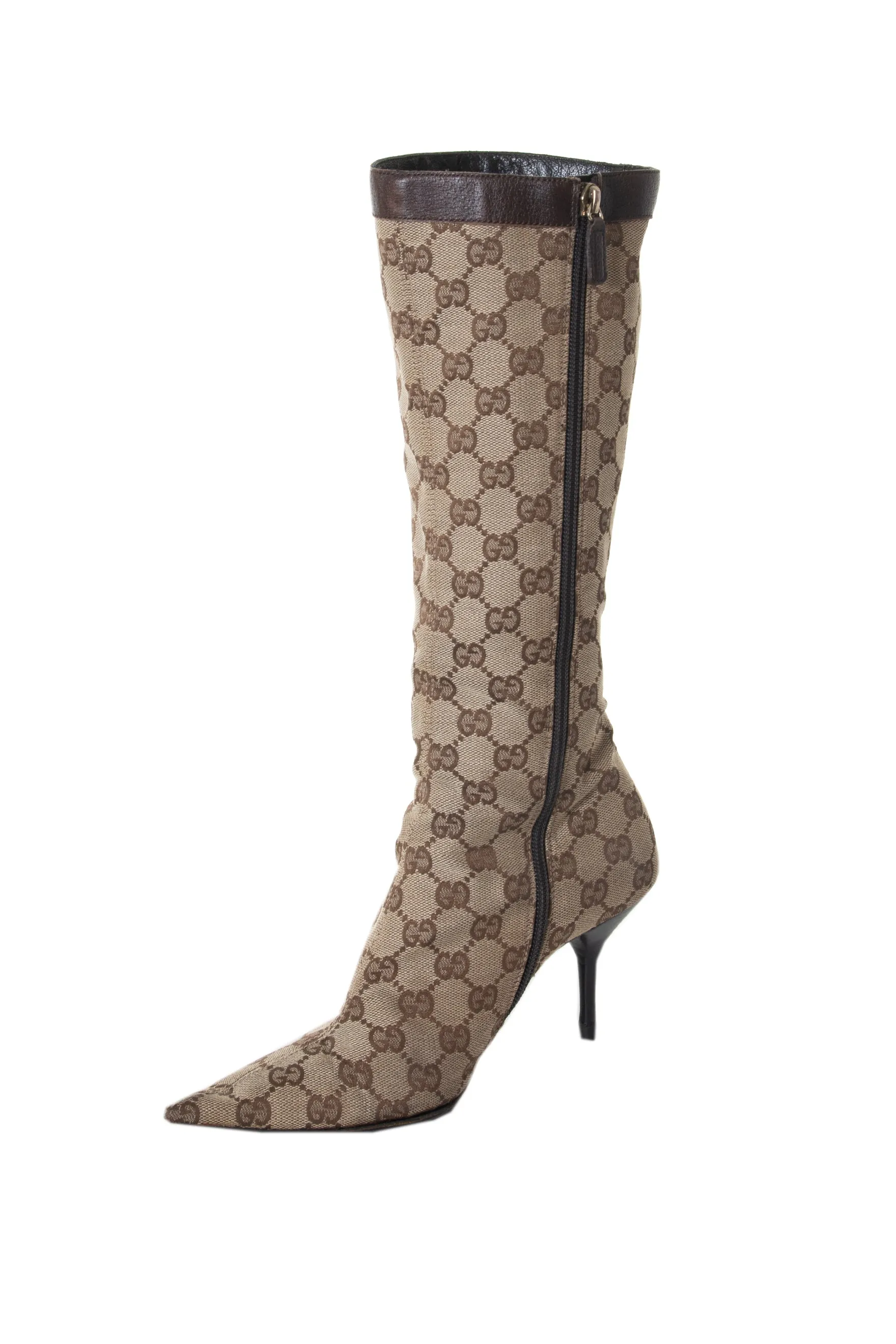 Pointed Toe Monogram Boots