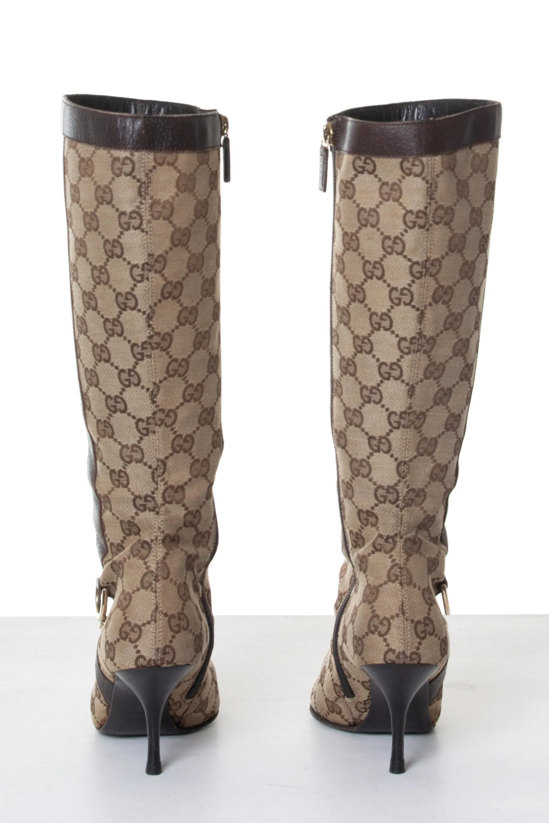 Pointed Toe Monogram Boots