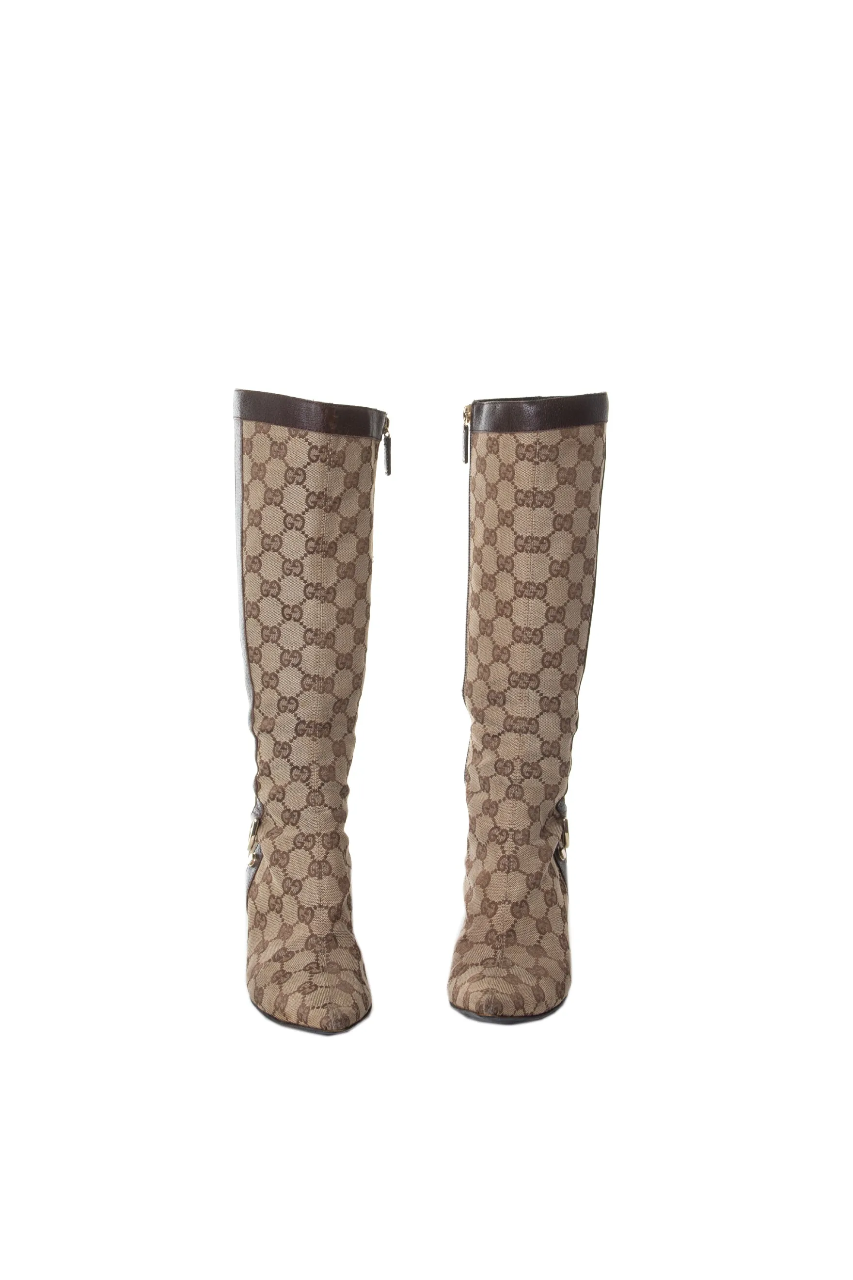 Pointed Toe Monogram Boots