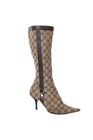 Pointed Toe Monogram Boots