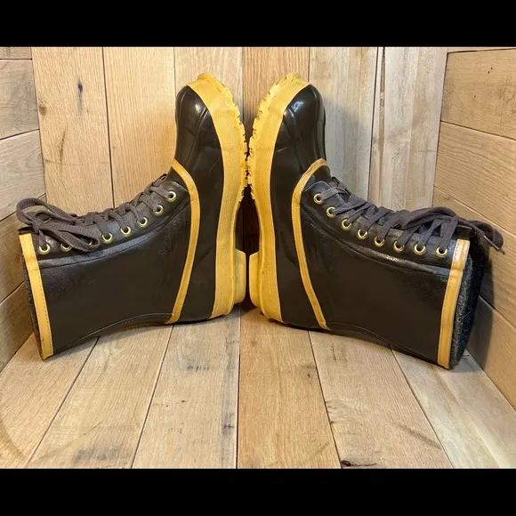 Pro Line® Rubber Boots Brown and Yellow