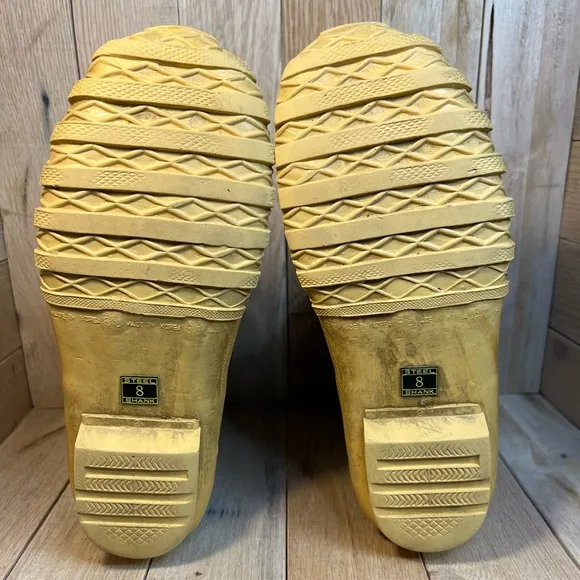 Pro Line® Rubber Boots Brown and Yellow