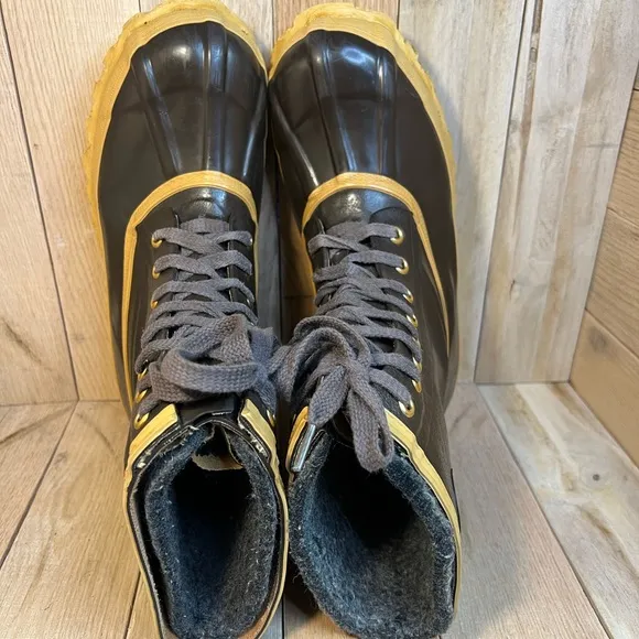 Pro Line® Rubber Boots Brown and Yellow
