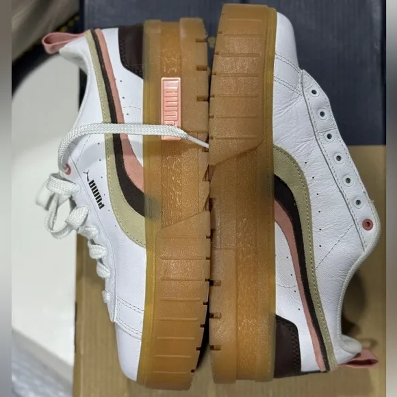 🍦Puma Mayze Triplex Women's Sneakers in White Chocolate Brown, Size 9