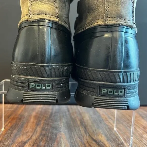 Ralph Lauren Men's Vintage Leather Upper Wool Waterproof Boots 7 Medium