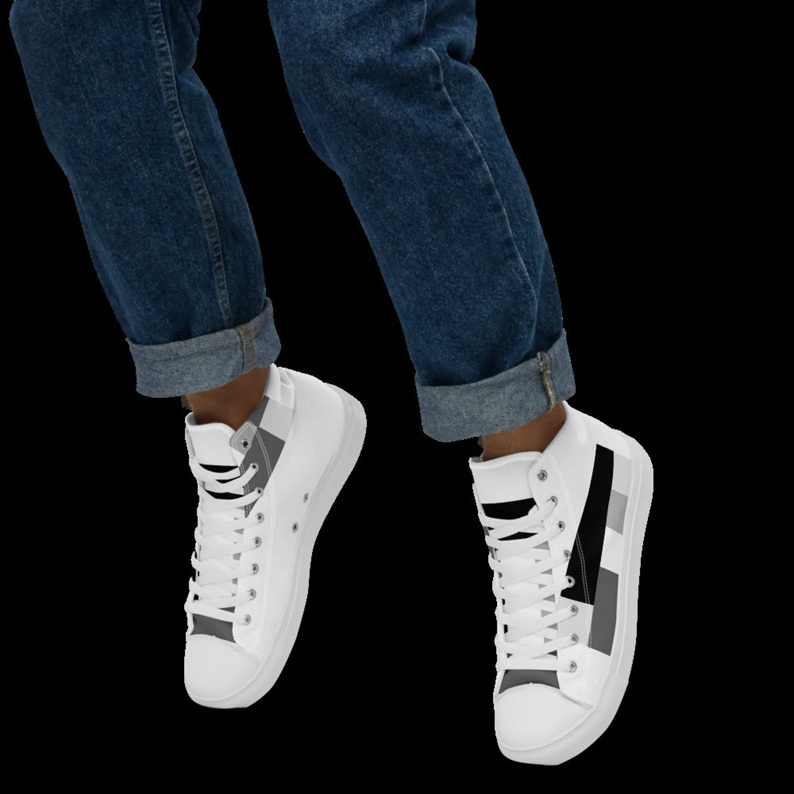 Rebel Eye Men’s High Top Canvas Shoes
