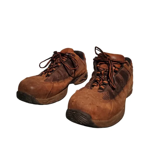 Red Wing Shoes Brown Leather Lace-Up Steel-Toe Work Boots Men's Size 13D