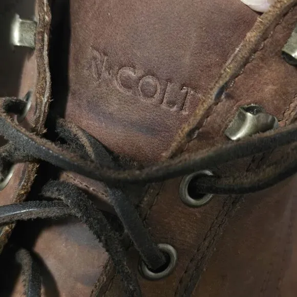 RJ Colt Brown Leather Mens Nomad Chukka Ankle Boots‎ Size 8