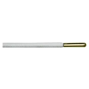 Round White Laces with Gold Metal Tip (1 Pair Pack) Shoelaces