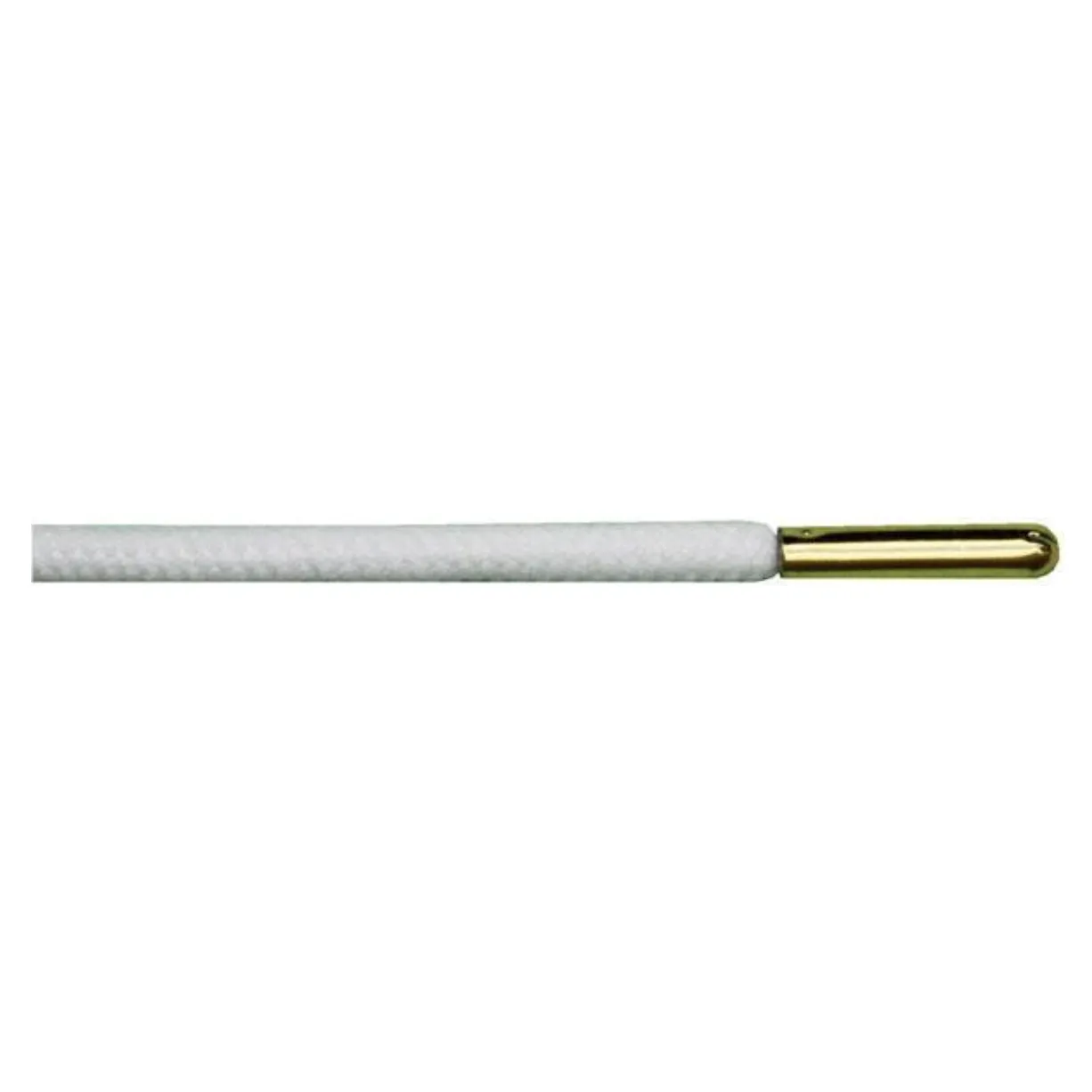 Round White Laces with Gold Metal Tip (1 Pair Pack) Shoelaces