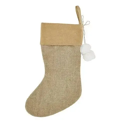RUSTIC BOHEMIAN JUTE HOLIDAY STOCKING HOLDER