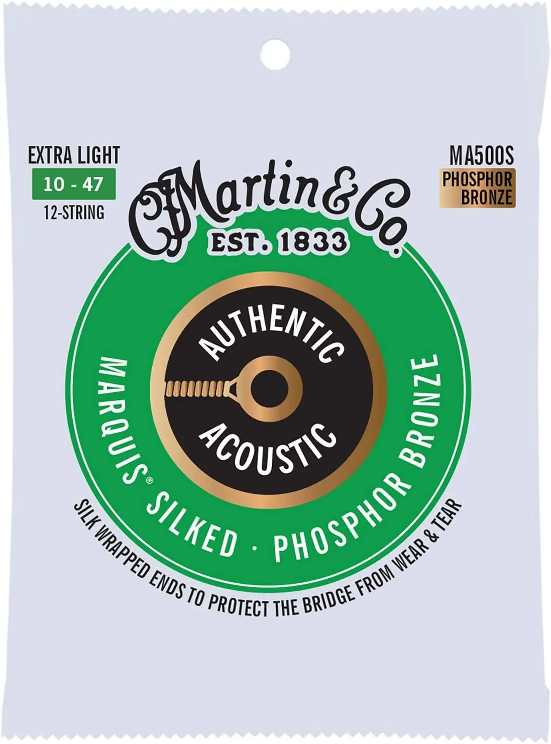 SET DE CUERDAS PARA GUITARRA ACUSTICA MARTIN CALIBRE 92/8 10-47 E.L