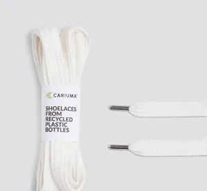 Shoe Lace Wide Off White with H Silver Tip