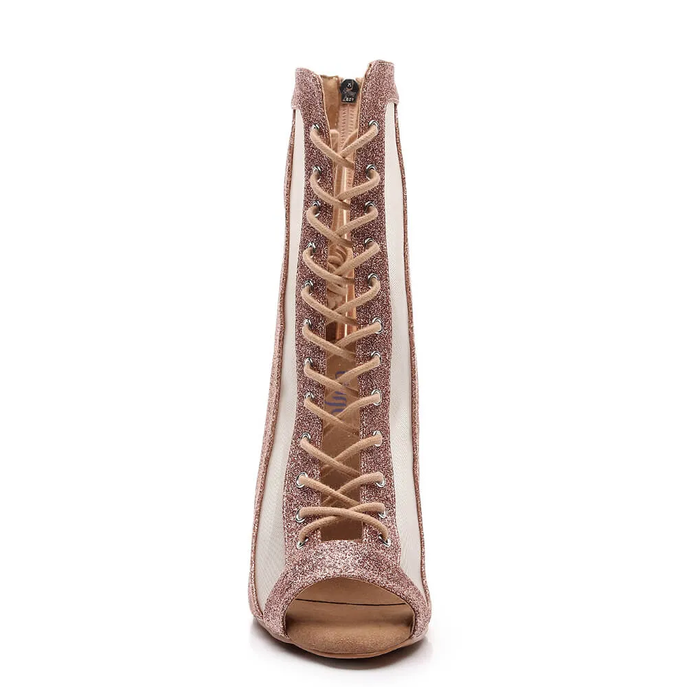Sierra - Champagne Glitter - Suede Sole