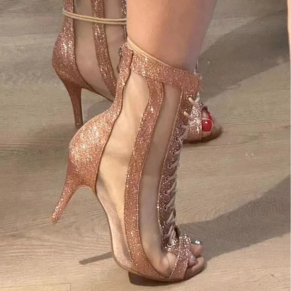 Sierra - Champagne Glitter - Suede Sole