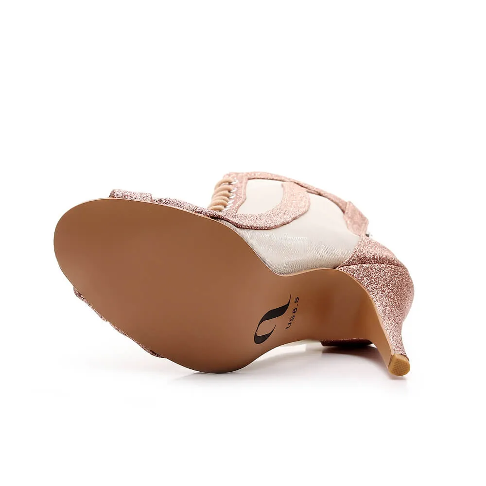 Sierra - Champagne Glitter - Suede Sole