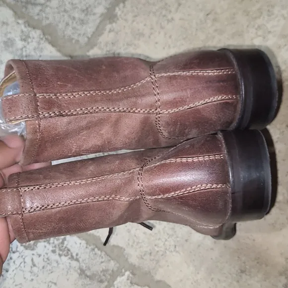 Skechers Leather Combat Boots Size 10 Women's