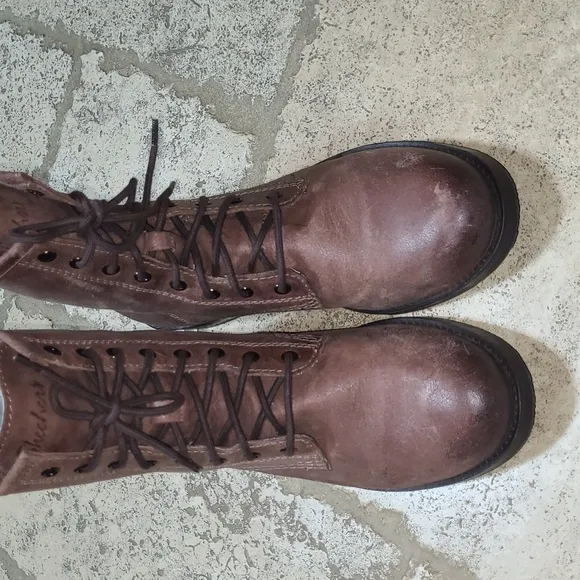 Skechers Leather Combat Boots Size 10 Women's