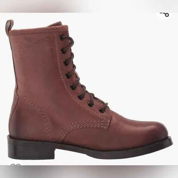 Skechers Leather Combat Boots Size 10 Women's