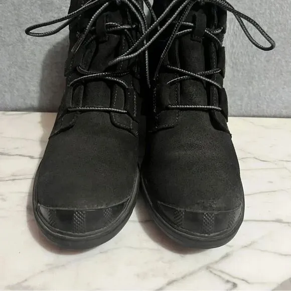 Sorel Women’s Tornado Duck Boot Wedge Ankle Boots Lace Up Warm Black 8.5