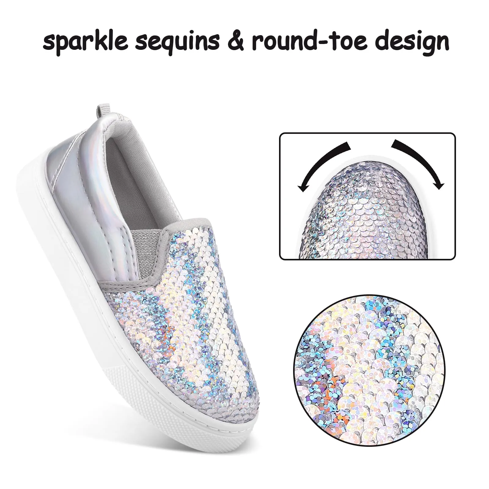 Sparkle Sequins Canvas Walking Shoes