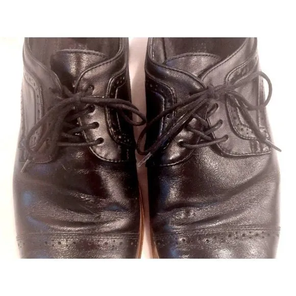 Stacy Adams Shoes Dickinson Cap Toe Oxford Classic Black Leather Men's Size‎ 13M