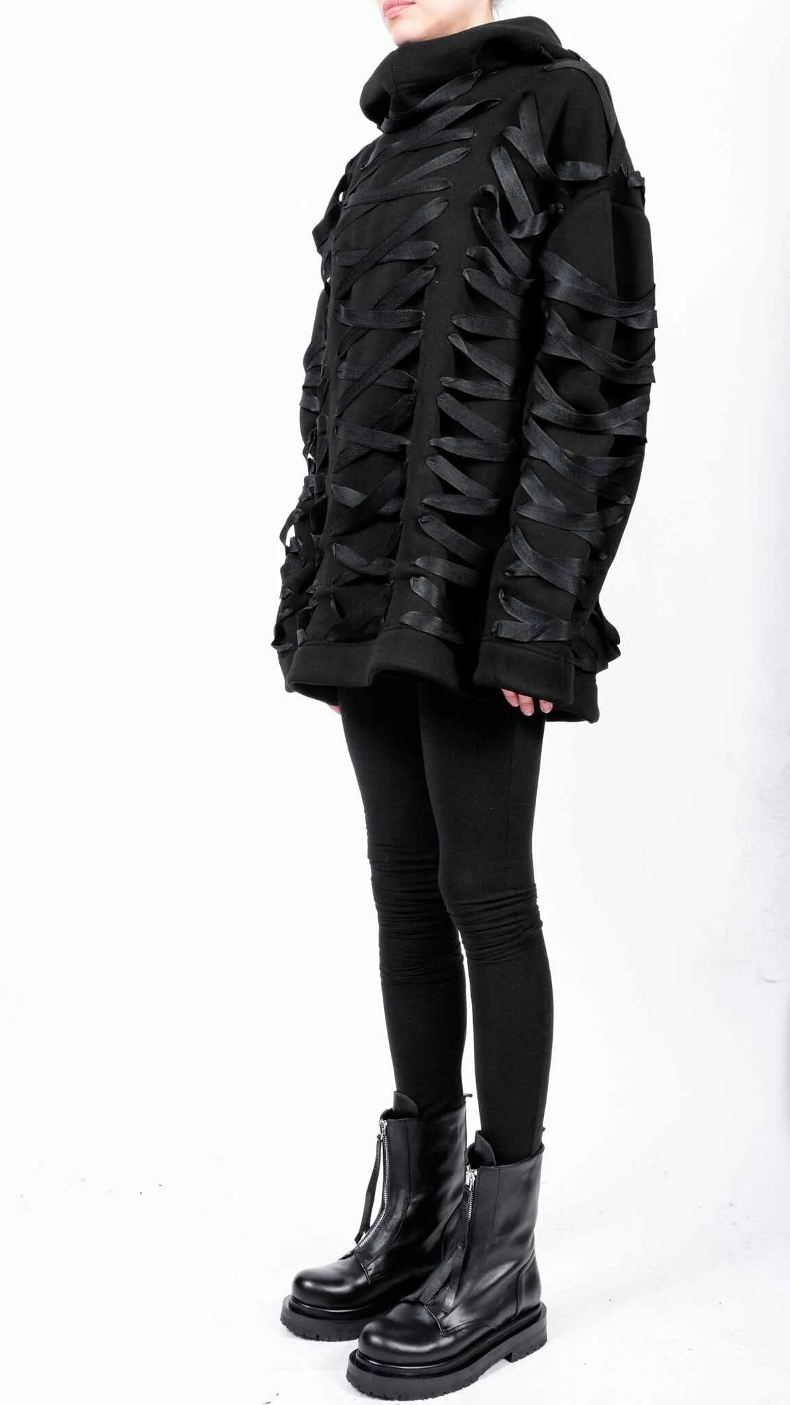 Sweatshirt Hoodie with Laces