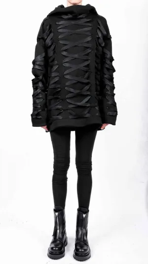 Sweatshirt Hoodie with Laces
