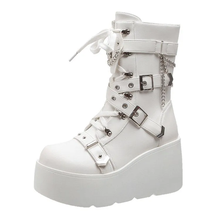 Thick Bottom Pendant Boots