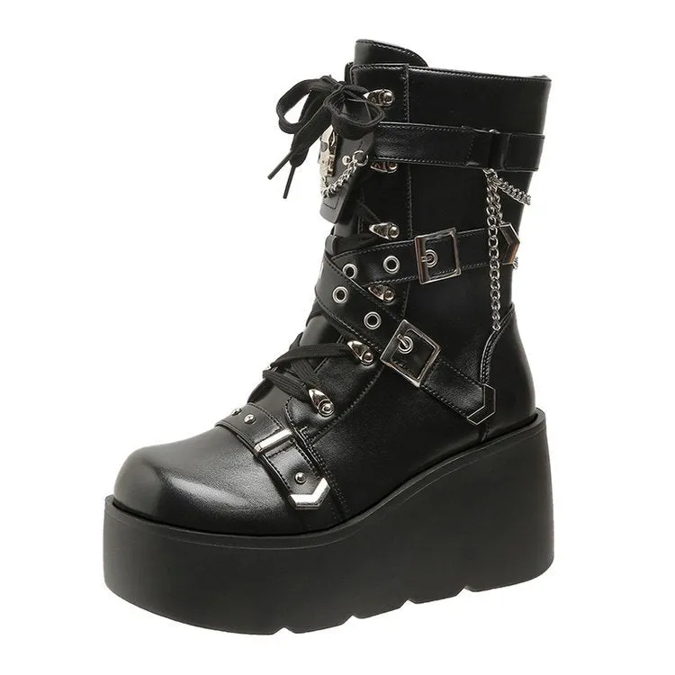 Thick Bottom Pendant Boots