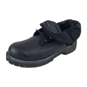 Timberland Script Roll Top Boots Little Kids Black Leather