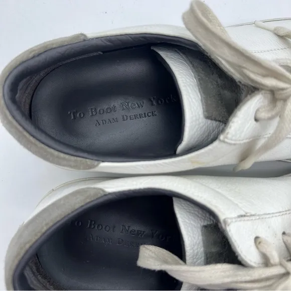 To Boot New York White Leather Sneakers