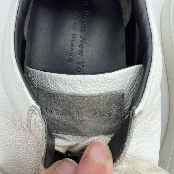To Boot New York White Leather Sneakers