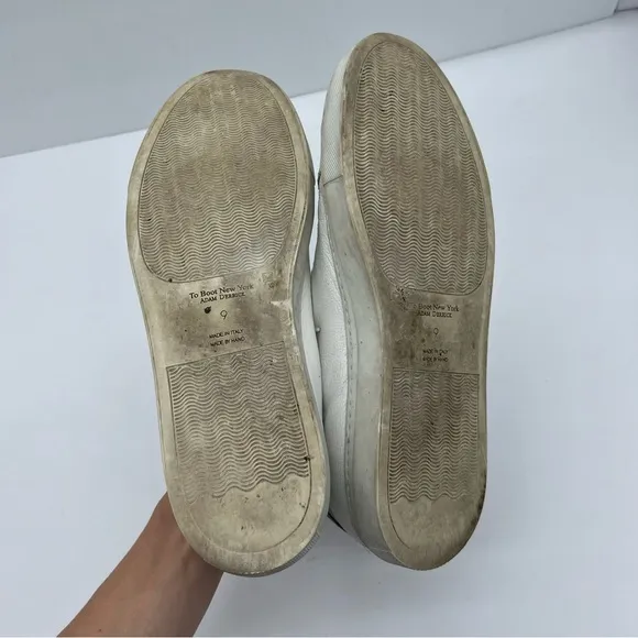 To Boot New York White Leather Sneakers