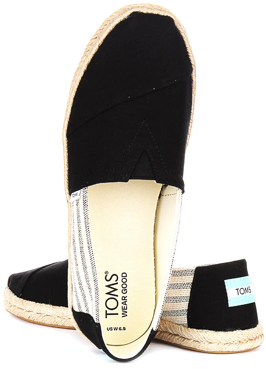Toms Alpargata Rope In Black For Women