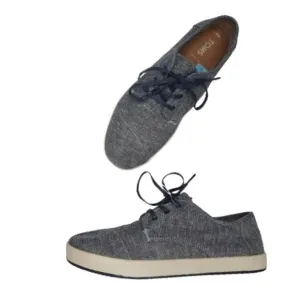 TOMS Paseo Sneaker in Navy Slub Chambray