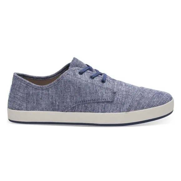 TOMS Paseo Sneaker in Navy Slub Chambray