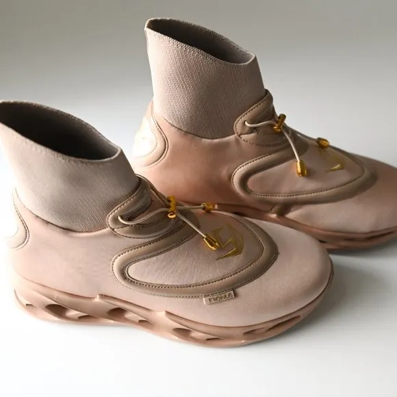 TRONUS Sand Colored High Top Sneakers - Unisex 10.5/12