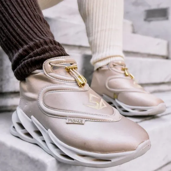 TRONUS Sand Colored High Top Sneakers - Unisex 10.5/12