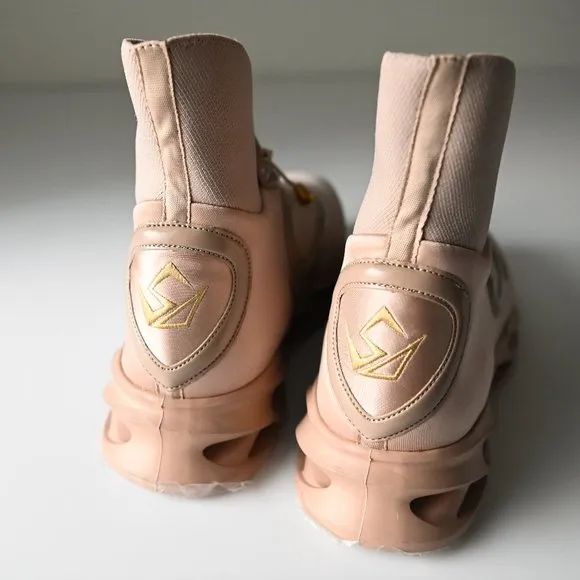 TRONUS Sand Colored High Top Sneakers - Unisex 10.5/12