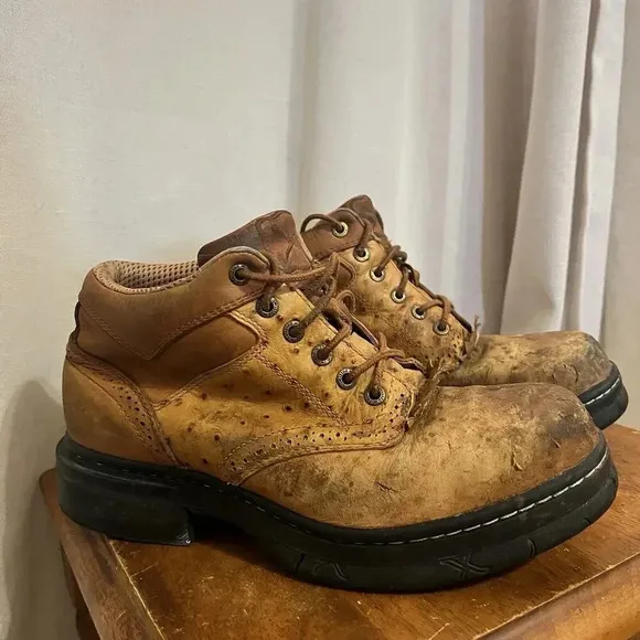 Twisted X Steel Toe EZ Rider Boots Leather Work Chore Barn Equestrian Riding 7 M