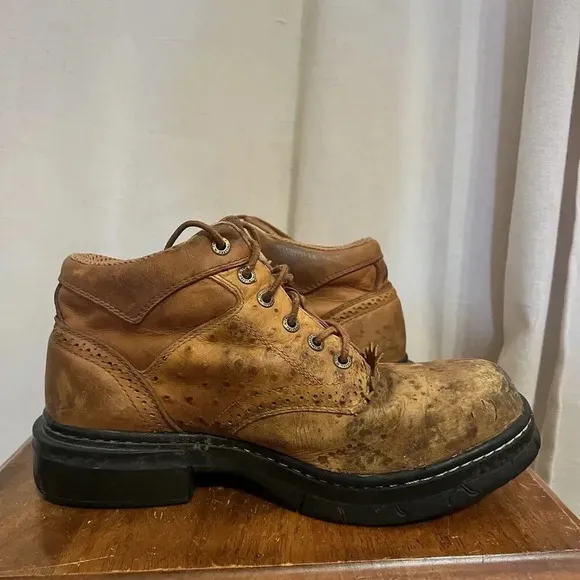 Twisted X Steel Toe EZ Rider Boots Leather Work Chore Barn Equestrian Riding 7 M