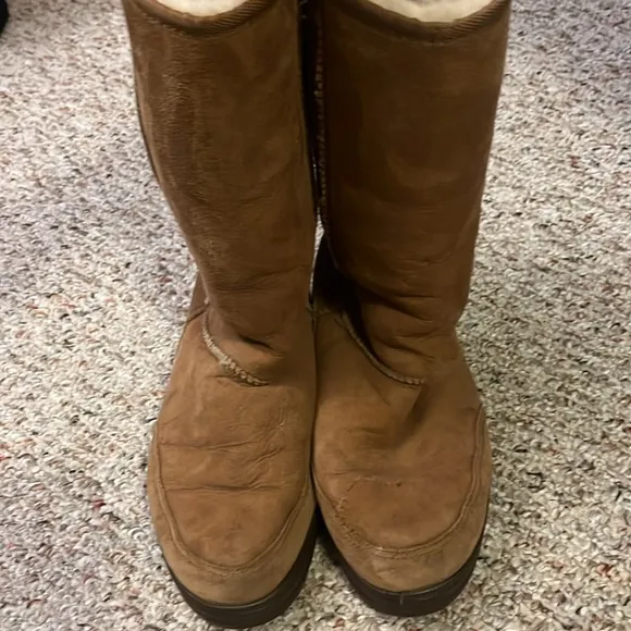Ugg Chestnut Ultra Tall Women’s Braid Boots Size W 8