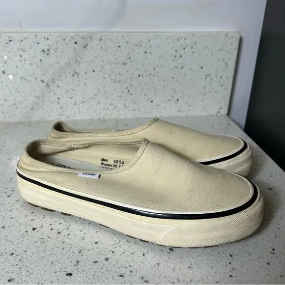 Vans Anaheim Factory Style Slip on Platform Lug Sole Cream Off White​