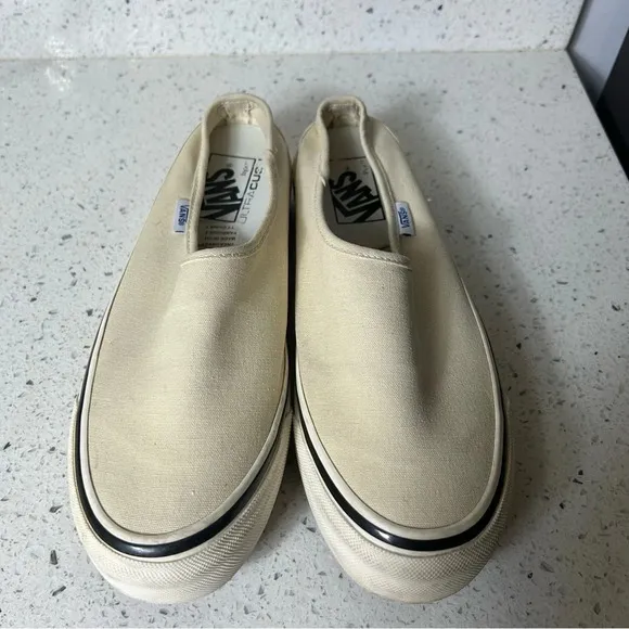 Vans Anaheim Factory Style Slip on Platform Lug Sole Cream Off White​