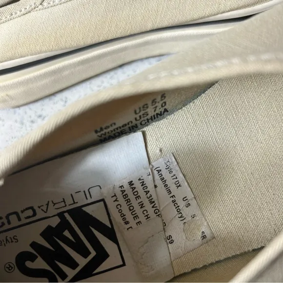 Vans Anaheim Factory Style Slip on Platform Lug Sole Cream Off White​