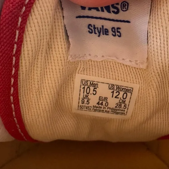 VANS Era 95 Dx American Flag USA Check &amp; Stripes Men’s 10.5 Women’s 12