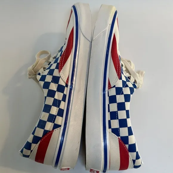 VANS Era 95 Dx American Flag USA Check &amp; Stripes Men’s 10.5 Women’s 12