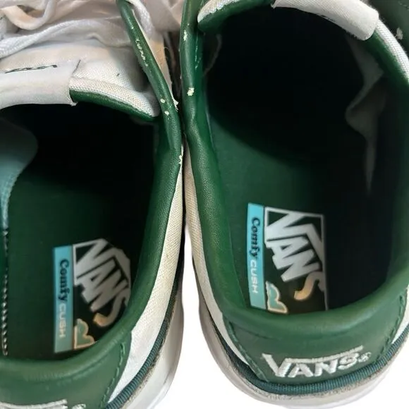 Vans sneakers size 12.5 white and dk green Lowland Comfy Cush Men’s